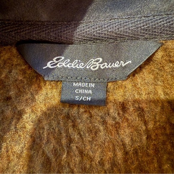 Eddie Bauer NWT 1/4 Zip Fleece Pullover Men's Size Small Rust Heather - Picture 7 of 11